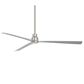 Minka-Aire Simple 65" Indoor/Outdoor Ceiling Fan in Brushed Nickel Wet, , large