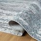 37B Allure Abstract Gray and Blue 7"9" x 9"9" Area Rug, , large