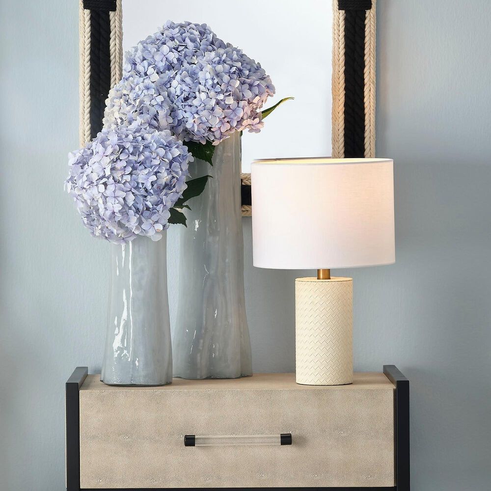 Splendor Living Kingswell Table Lamp in Cream and Antique Brass, , large