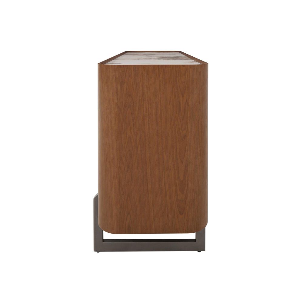 Chintaly Ruby 3-Drawer Buffet in Taupe, Walnut and Black, , large