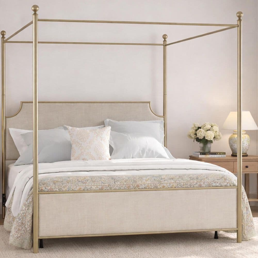 Richlands Furniture McArthur King Canopy Bed in Beige, , large