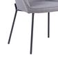 LumiSource Daniella Arm Chair with Grey Cushion in Black (Set of 2), , large