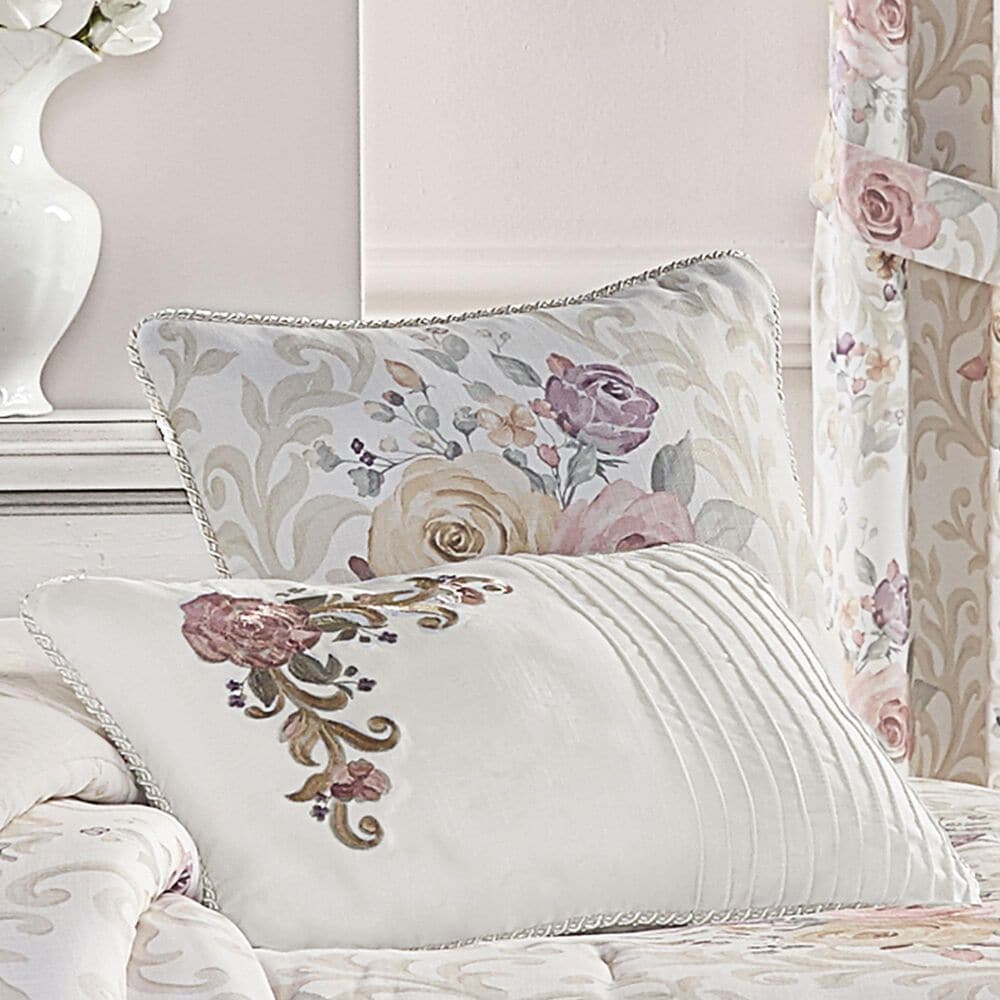 J. Queen New York Chardonnay 13&quot; x 19&quot; Lumbar Pillow in Ivory, Rose, Taupe and Green, , large