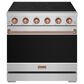 Thor Kitchen Gordon Ramsay 6 Cu. Ft. Professional Freestanding Electric Range with Rose Gold Handle Kit in Stainless Steel, , large