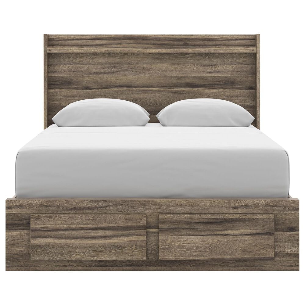 Ashley Elbrin Queen Storage Bed in Weathered Brown, , large