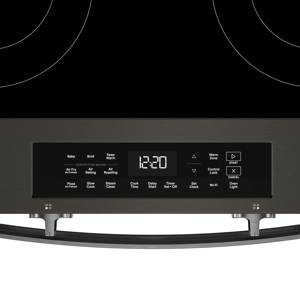 Whirlpool 30" Electric Smart Range in Black-on-Stainless Steel, , large