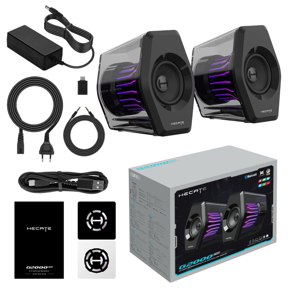 Edifier G2000 Pro Gaming Speaker System with Tempoflow Lighting in Black, , large