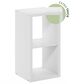 HOMLUX 2-Cube Reversible Open Back Bookshelf in White, , large