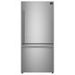 Forno Milano Espresso 17.2 Cu. Ft. Bottom Freezer Refrigerator with Right Swing in Stainless Steel, , large