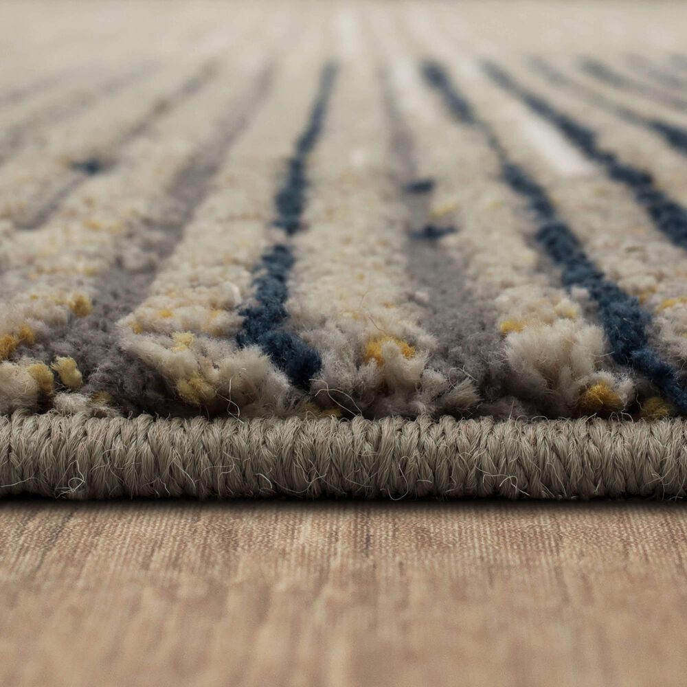 Karastan Epiphany Precarious Stria 2&#39;4&quot; x 7&#39;10&quot; Frost Grey Runner, , large