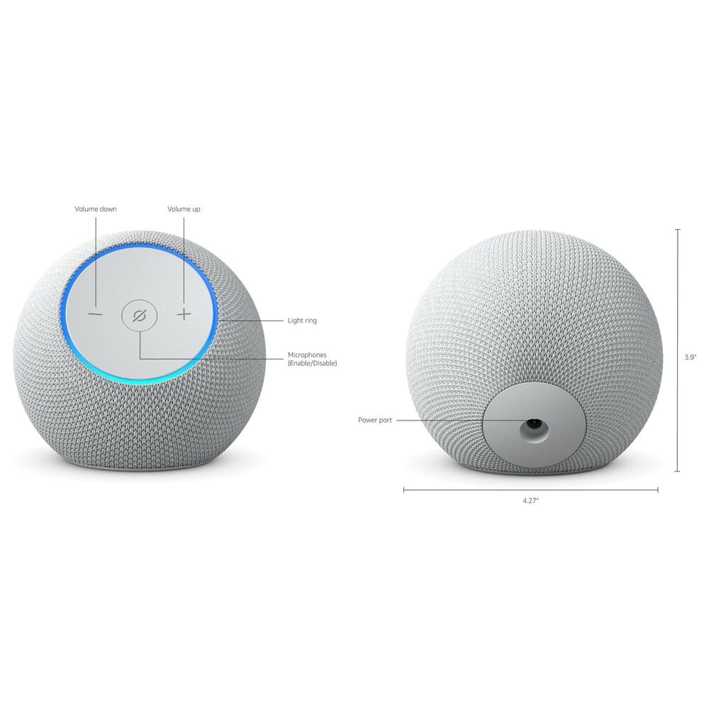 Amazon Echo Dot Max Smart Speaker in Glacier White, , large