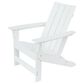 Hearth and Haven Encino Outdoor Plastic Adirondack Chair in White, , large