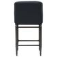 Armen Living Marvin Counter Height Stool with Night Life Blue Upholstery in Antique Pewter, , large