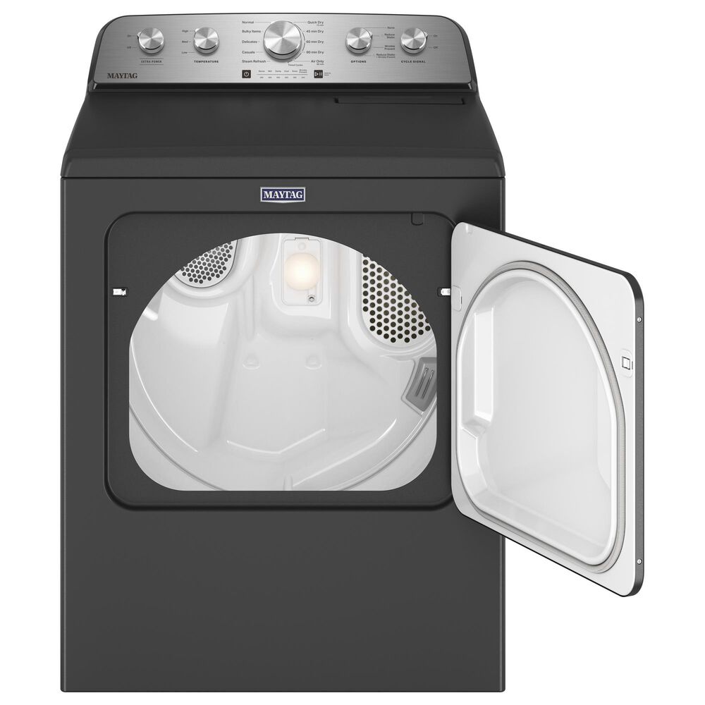 Maytag 4.7 Cu. Ft. Top Load Agitator Washer and 7.0 Cu. Ft. Electric Dryer Laundry Pair in Black, , large