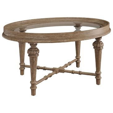 Hekman Chateaux Oval Coffee Table in Brown, , large