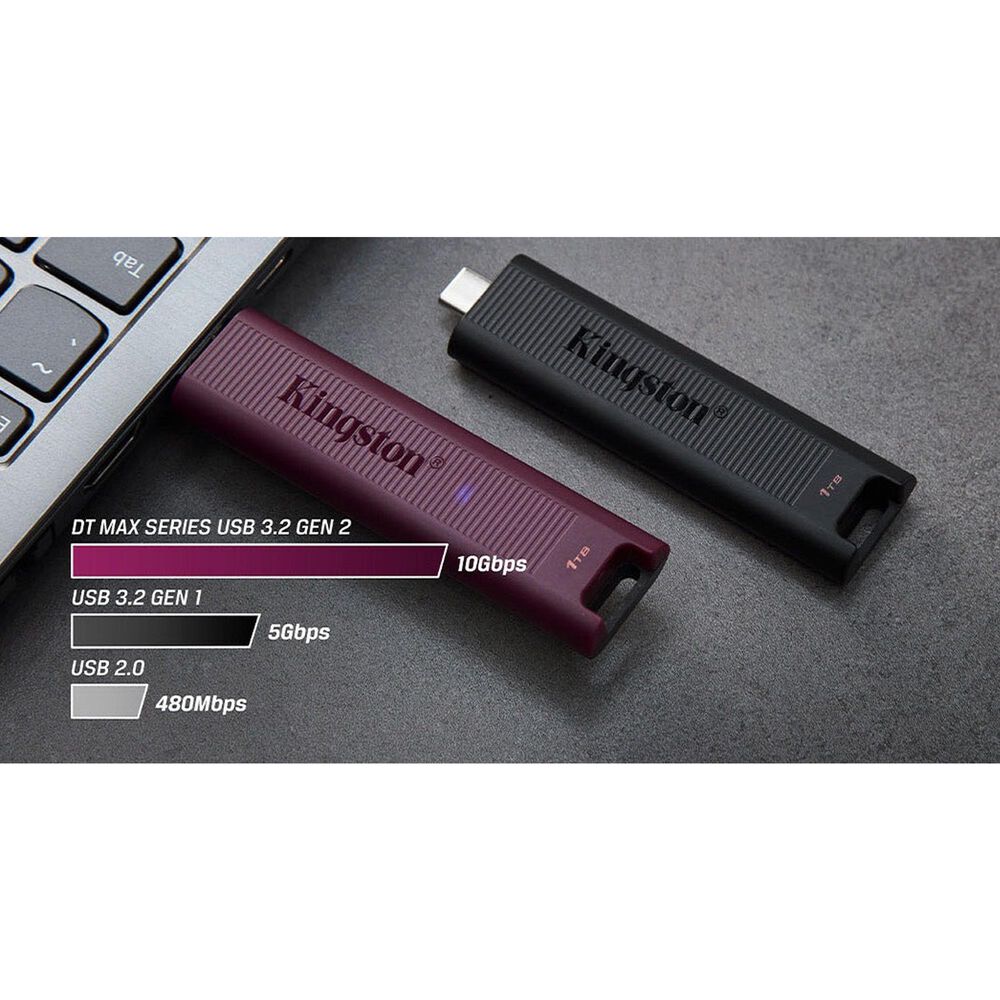 Kingston Technology DataTraveler Max Gen 2 1TB Type-C USB Flash Drive in Black, , large