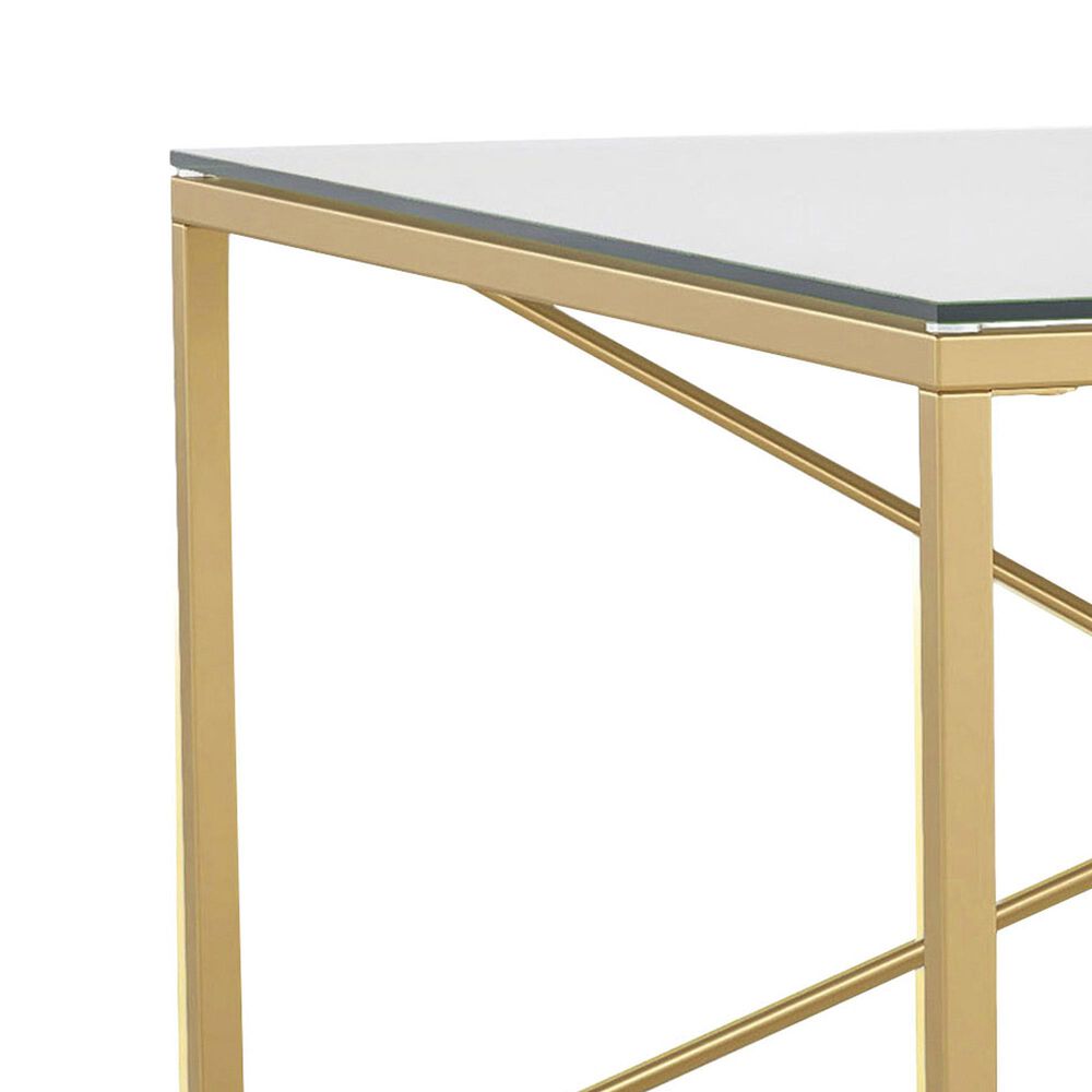Furniture of America Hough Coffee Table Set in Gold and Clear &#40;Set of 2&#41;, , large