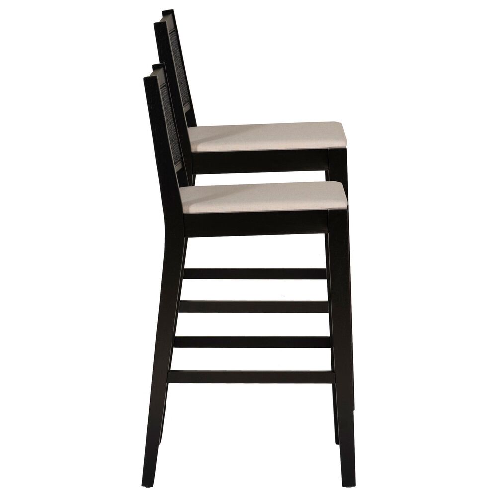 Linon Home Decor Bauer Barstool in Black (Set of 2), , large