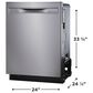 Frigidaire Gallery 24" Built-In Dishwasher with Pocket Handle in Stainless Steel, , large