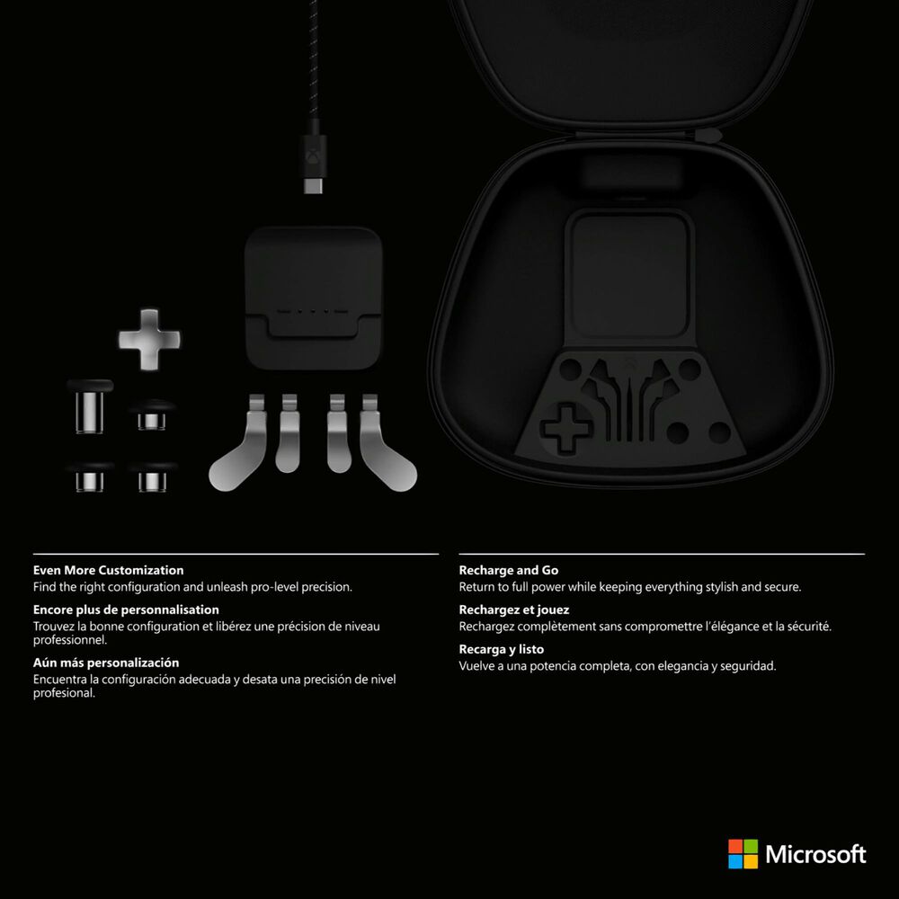 Microsoft Elite Series 2 Complete Component Pack for Xbox Series X, Xbox Series S, Xbox One in Black, , large