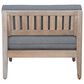 Linon Home Decor Summerlyn Patio Middle Chair with Natural Frame in Grey, , large