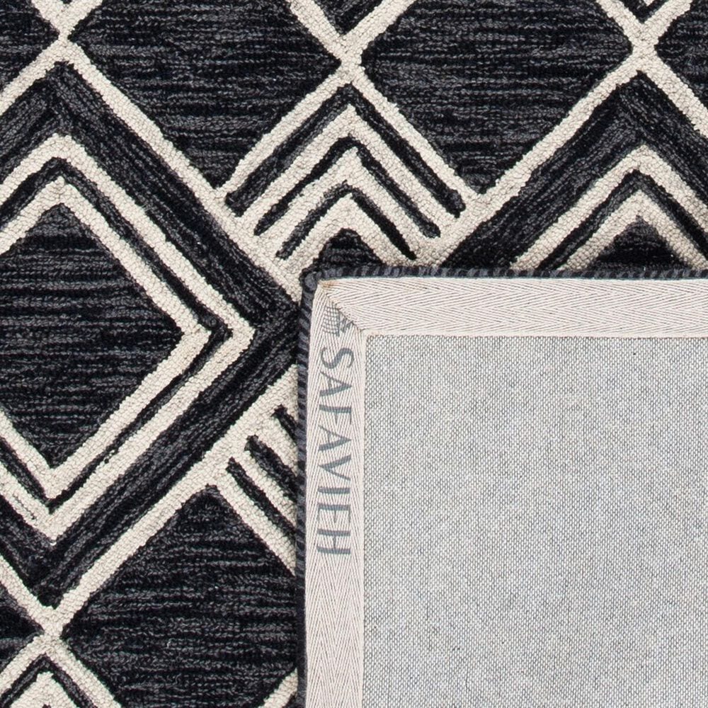 Safavieh Micro-Loop MLP154H 2&#39;3&quot; x 7&#39; Charcoal and Ivory Runner, , large