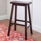 Linon Home Decor Saddle Bar Stool in Dark Brown, , large