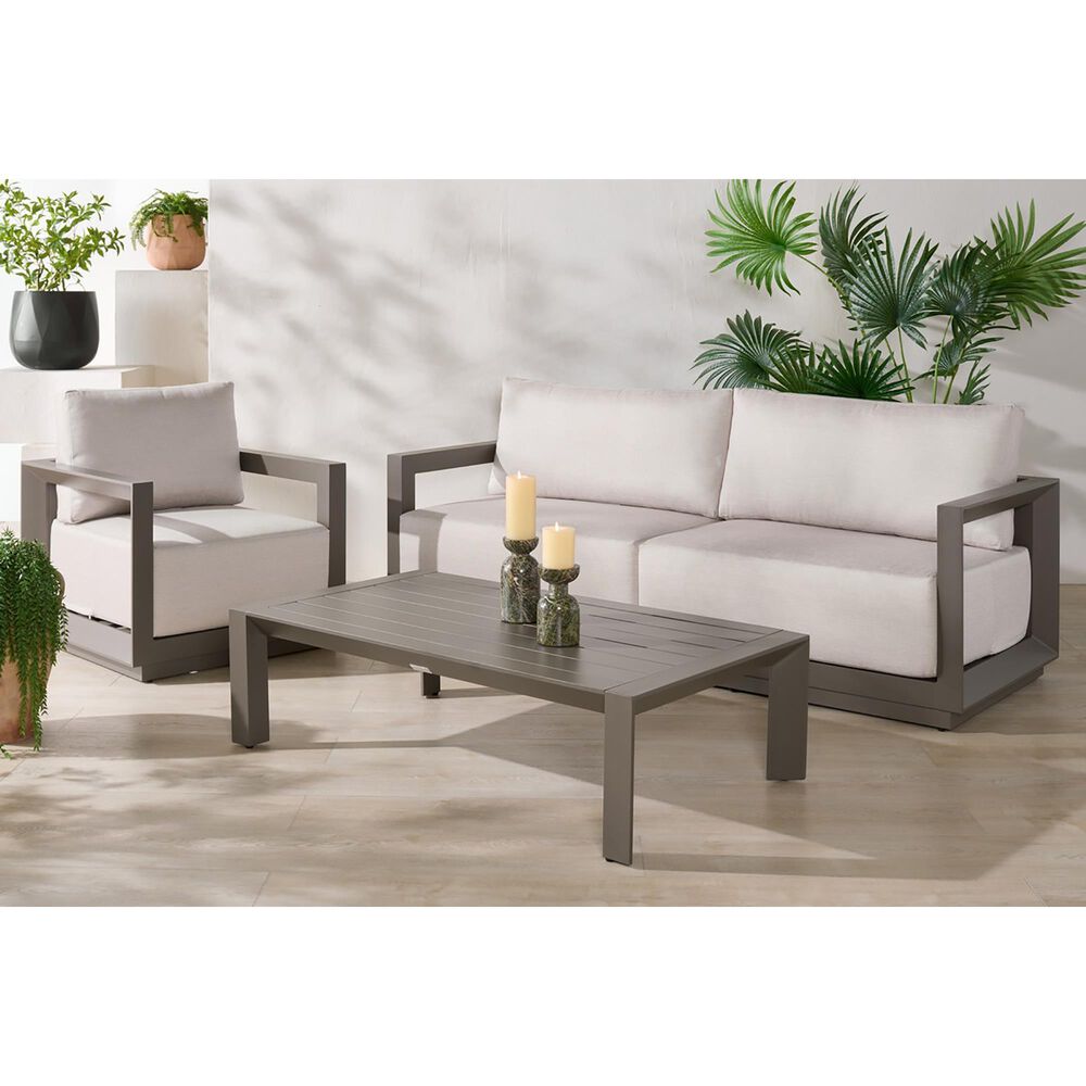 Safavieh Donaldo Outdoor Lounge Chair in Beige, , large