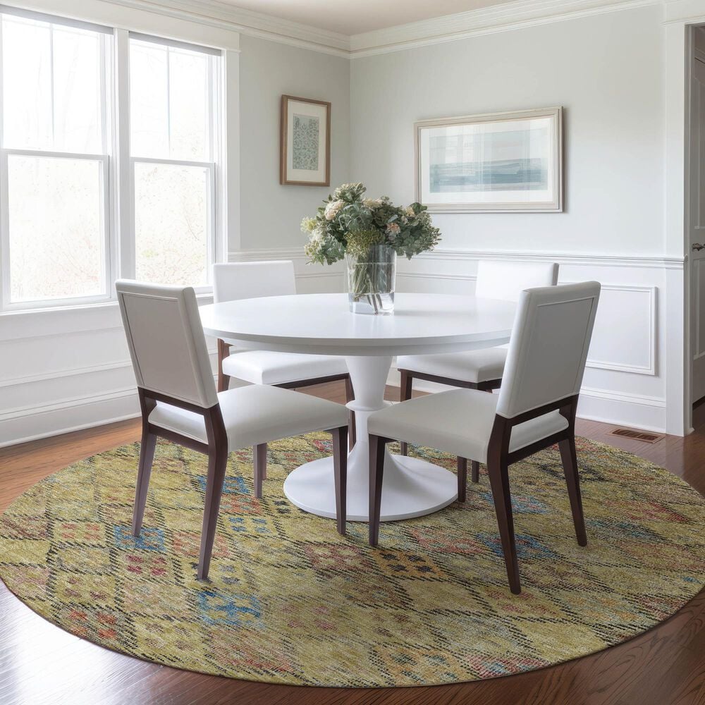 Dalyn Rug Company Solace SL6 8&#39; Round Gold Area Rug, , large