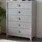 Urban Home Boho Chic 5-Drawer Chest in Washed White, , large
