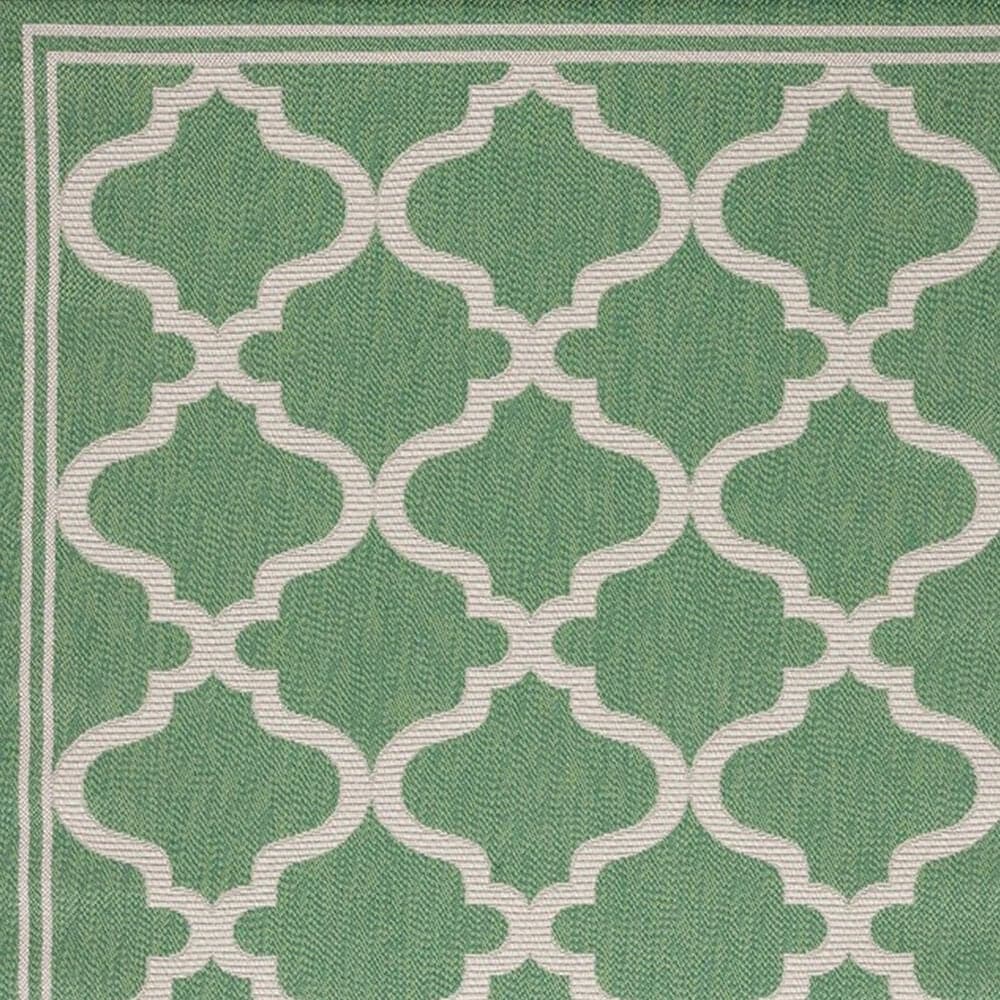 Safavieh Bermuda 4&#39; x 6&#39; Green and Beige Indoor/Outdoor Area Performance Rug, , large