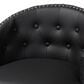 Baxton Studio Avril Swivel Bar Stool with Black Cushion in Dark Espresso Brown (Set of 2), , large