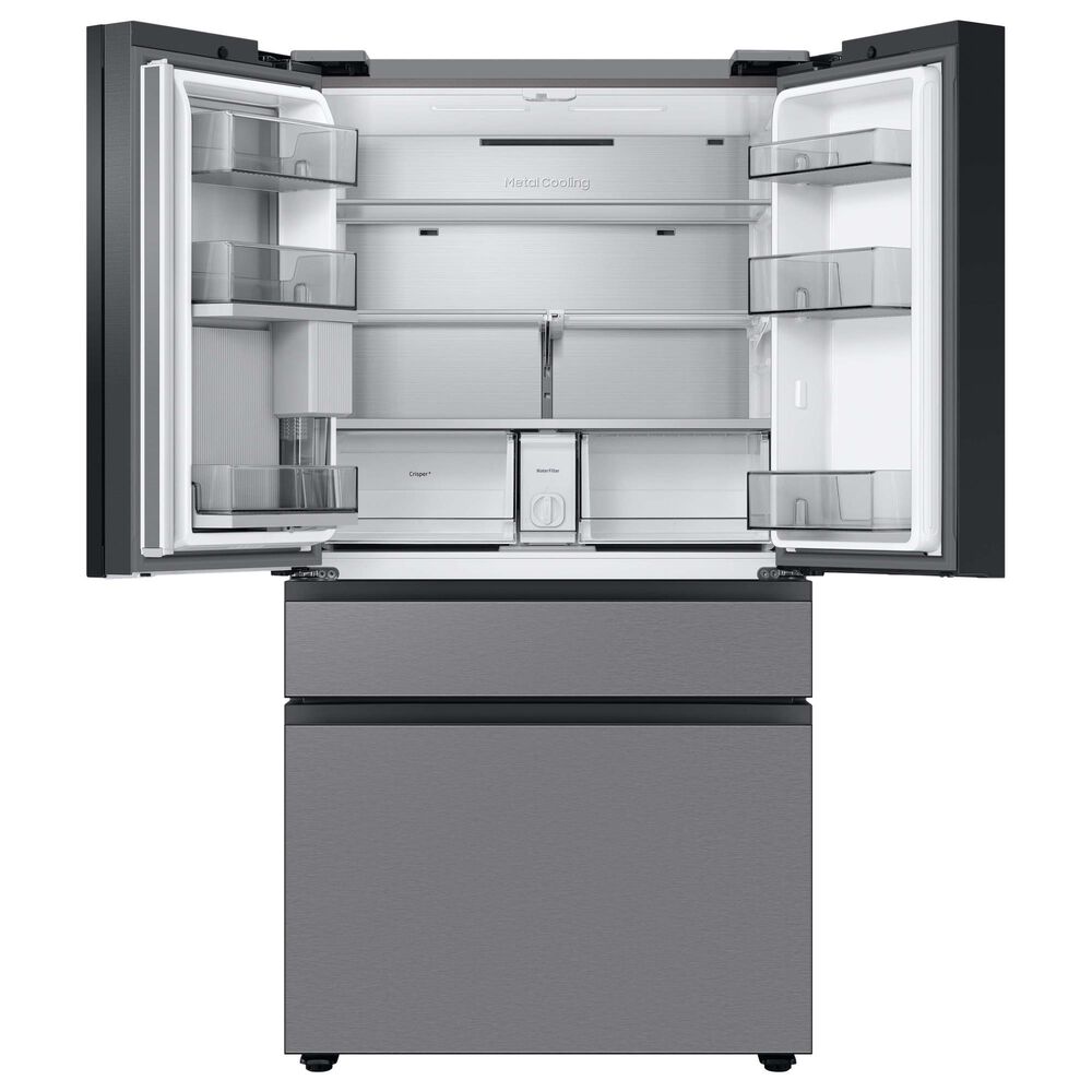 Samsung Bespoke 23 Cu. Ft. French Door Refrigerator with Beverage Center - Stainless Steel Panels Included, , large