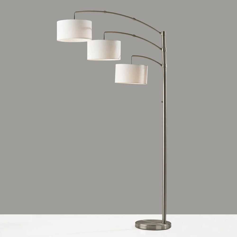 Adesso Cabo Arc Lamp in Brushed Steel, , large