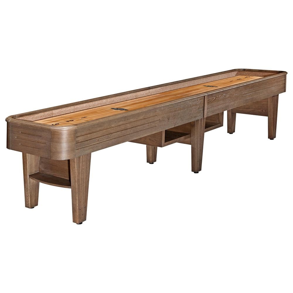 Brunswick Billiards Andover 14" Shuffleboard Table in Rustic Dark Brown, , large