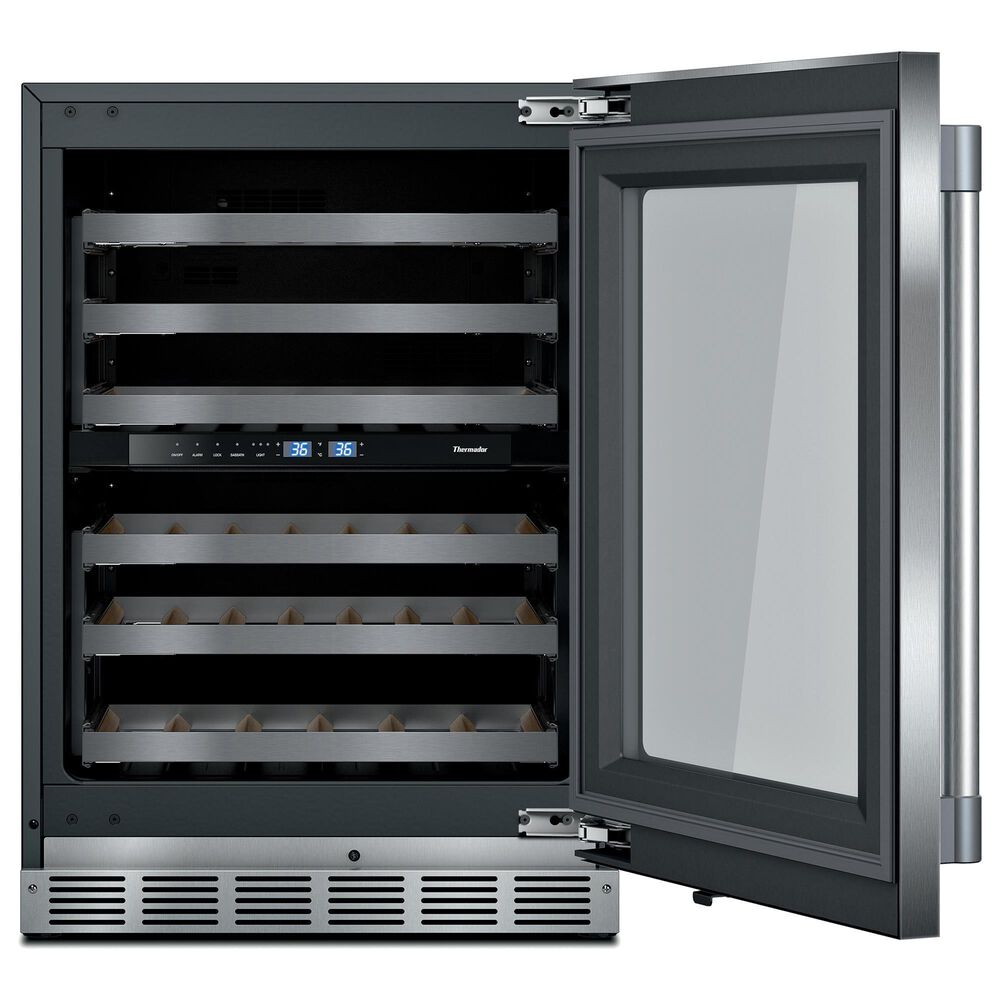 Thermador 24" Glass Door Wine Cooler with Professional Handle Right
