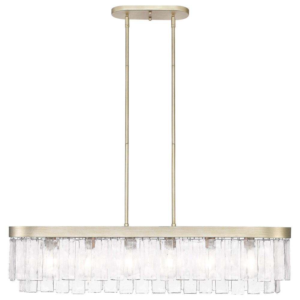 Golden Lighting Ciara 6-Light Linear Pendant in White Gold, , large