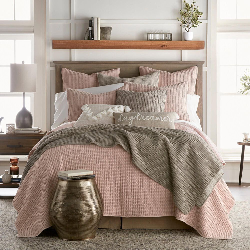 Levtex Mills Waffle 3-Piece Full/Queen Quilt Set in Taupe, , large