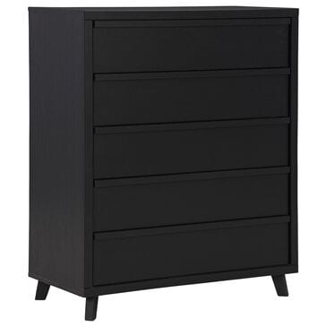 Ashley Danziar 5-Drawer Chest in Matte Black, , large