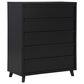 Ashley Danziar 5-Drawer Chest in Matte Black, , large