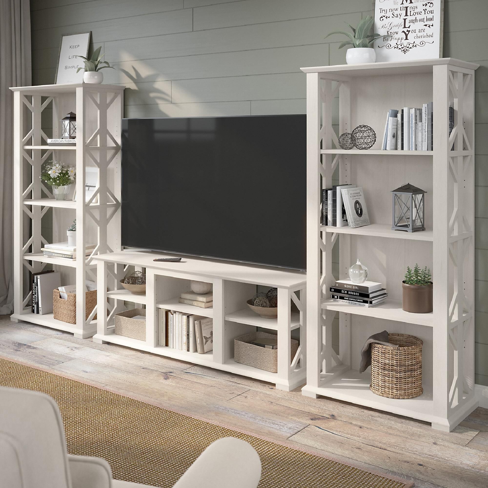 White bookcase new arrivals entertainment center
