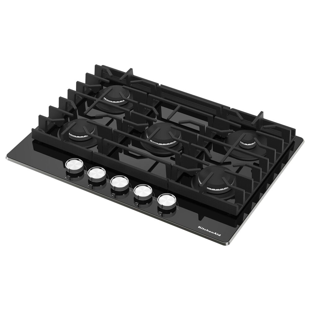 KitchenAid 30&quot; 5-Burner Gas Cooktop in Black, , large
