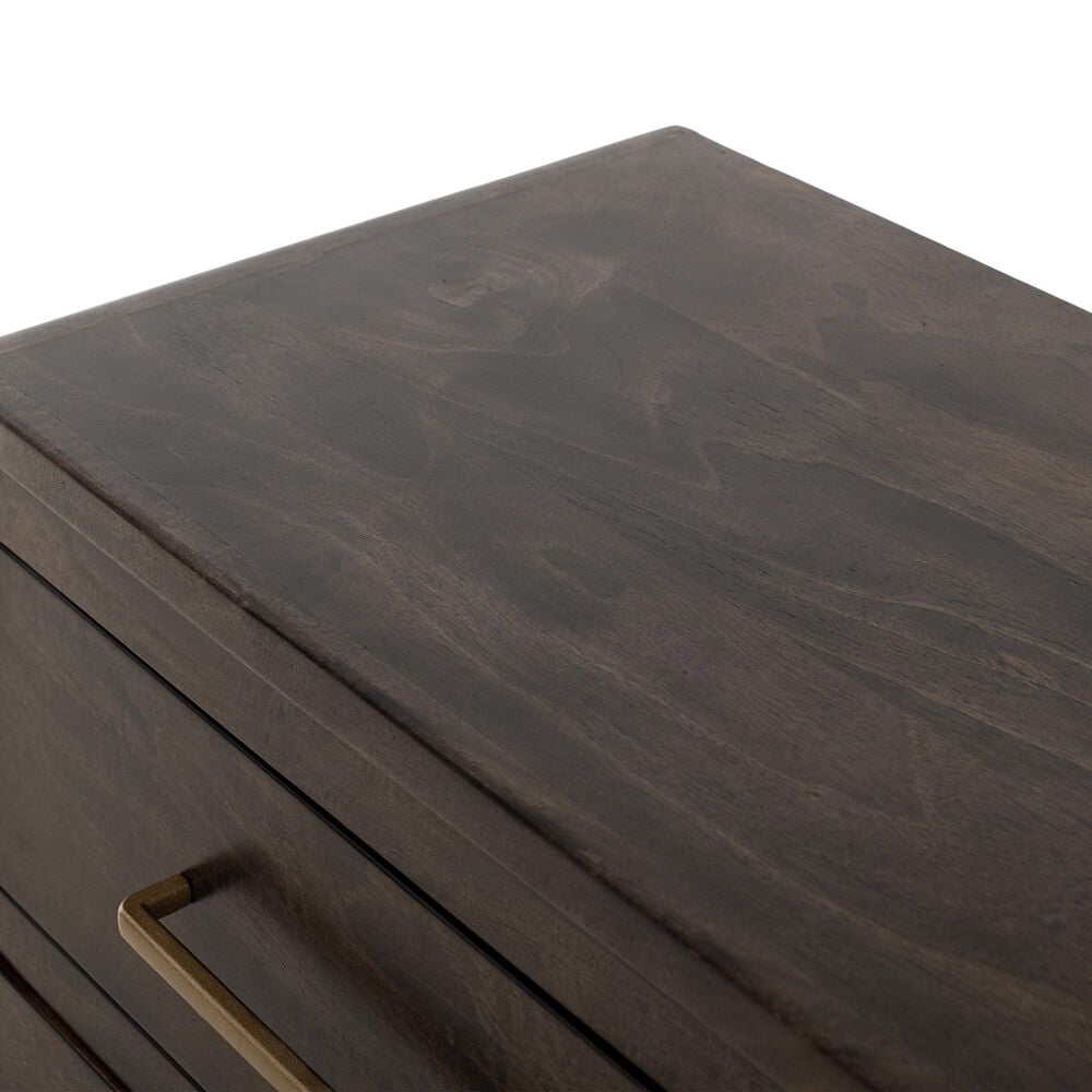 Fallridge Mezquite Solid Wood 6 Drawer Dresser and Mirror in Black natural Grain, , large