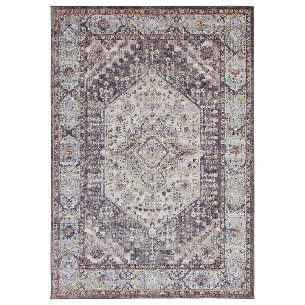 Feizy Rugs Armant 3907F 6'7" x 9'6" Charcoal Area Rug Nebraska