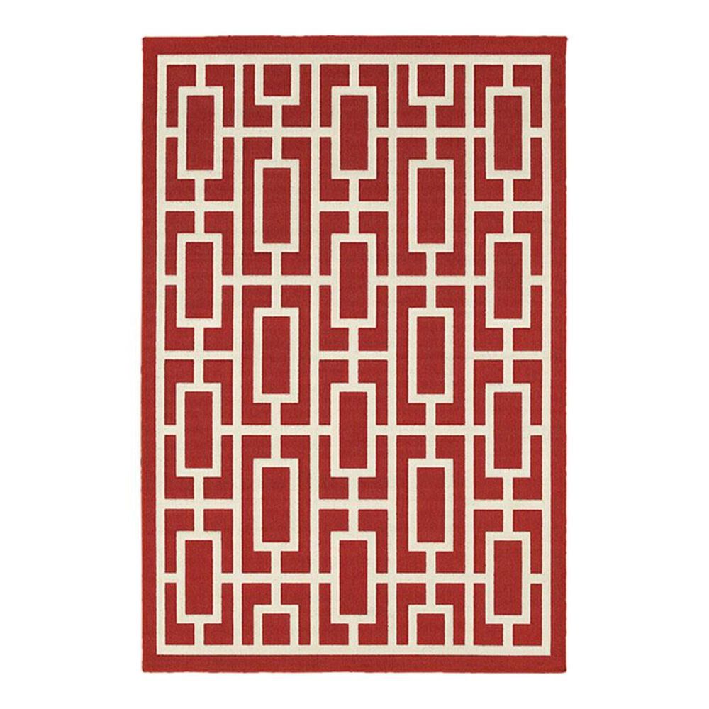 Oriental Weavers Meridian 9754R 7"10" Round Red Area Rug, , large