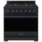 Thor Kitchen Gordon Ramsay 6 Cu. Ft. Professional Gas Range with Blue Handle Kit in Black, , large