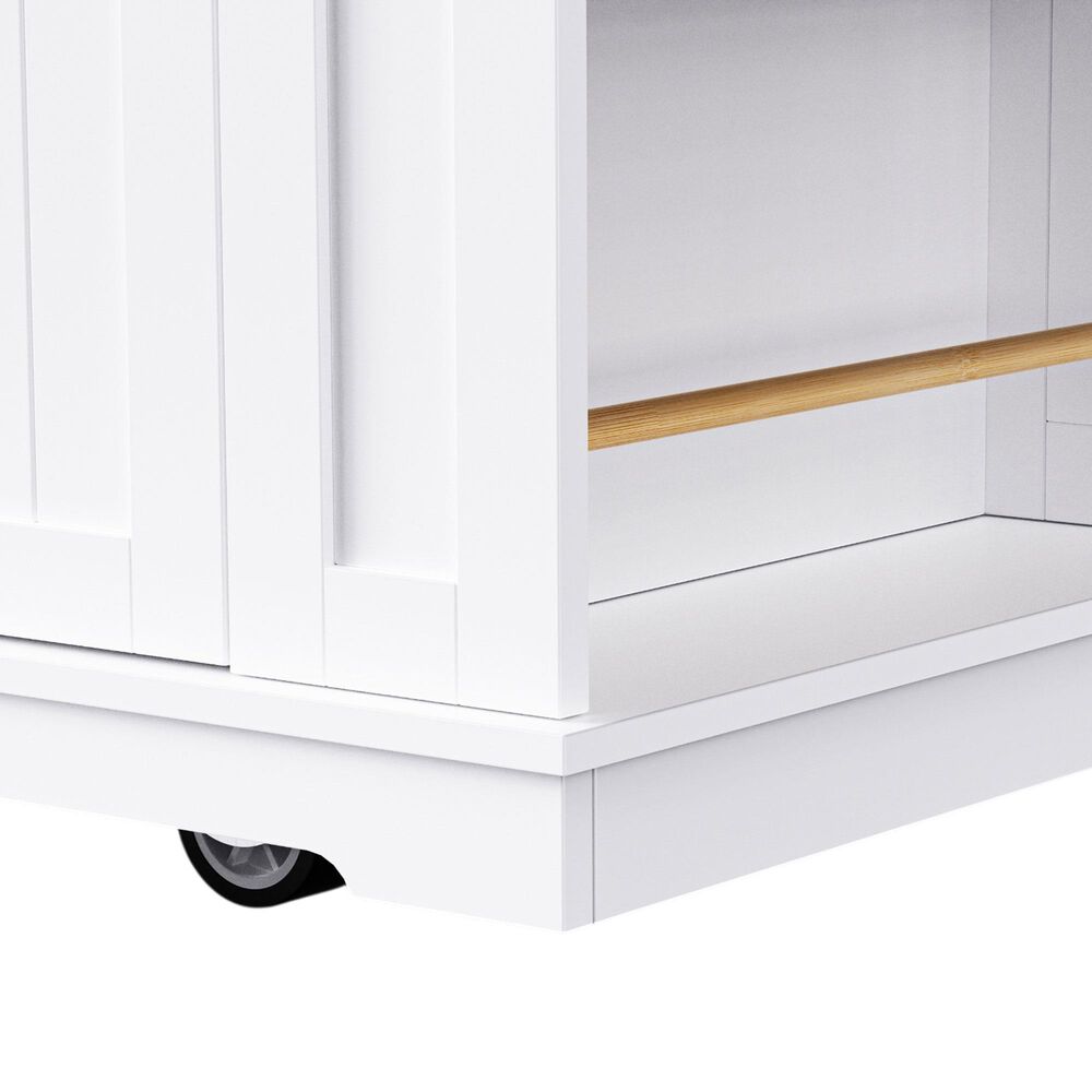 HOMLUX 53inch Large Kitchen Island in White(Three Packages), , large