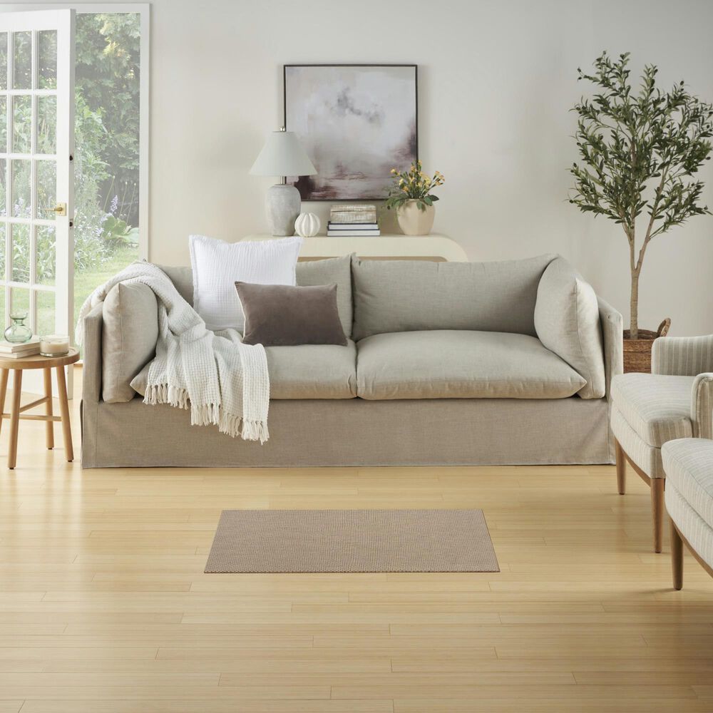 Nourison Courtyard Jute and Ivory 2&#39; x 3&#39; Indoor/Outdoor Area Rug, , large
