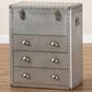Baxton Studio Serge 3-Drawer Accent Storage Cabinet in Silver, , large