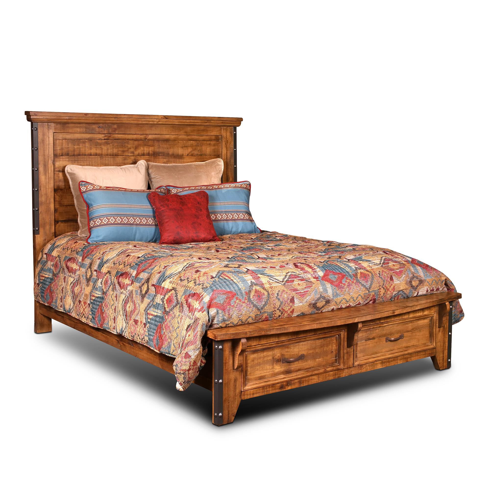 Sunset Bay Urban Rustic 4 Piece Queen Bedroom Set in Rustic Brown